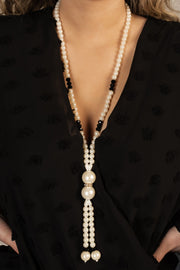 Elegantna ogrlica z imitacijo biserov Cartaya, bela