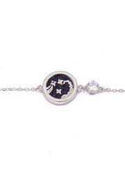 Bracelet with pendant, SCORPIO, ART913, silver color