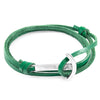 Fern Green Clipper Silver & Leather Bracelet