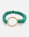 Argola Brass Acai Bracelet - Aqua