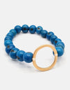 Argola Brass Acai Bracelet - Blue