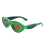 Cygnus - Oval Retro Vintage Inspired Round Tinted Fashion Sunglasses