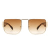 Ushad - Square Retro Flat Top Tinted Vintage Fashion Sunglasses