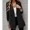 Autumn And Winter New Women's Solid Color Lapel Button Slim Fit Temper