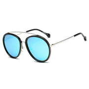 FARMINDALE | Polarized Circle Round Brow-Bar Fashion Sunglasses