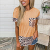 Summer Leopard Print Graphic T-Shirt Women Tops Casual O-Neck Black