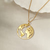 World Map Necklace Globetrotter Necklace