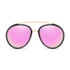 FARMINDALE | Polarized Circle Round Brow-Bar Fashion Sunglasses