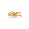 3-Stack Gold Clover CZ Rings, Set of 3