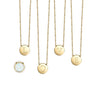 Round Opal Pendant Necklace-Gold