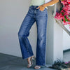 Women's Loose Fit High Stretch Wide Leg Denim Pants