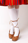 KRISS white cotton knee highs