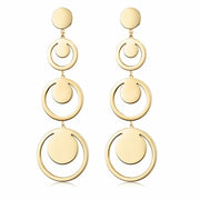 Vintage Tandem 3-Tier Circle drop Earrings