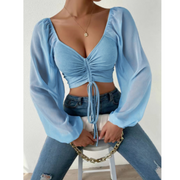 Womens Bell Sleeve Summer Top