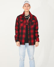 Kids Matching Family Red Plaid Flannel Shacket