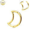 14Kt. Yellow Gold Crescent Moon Seamless Clicker Ring