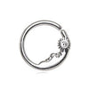 316L Stainless Steel Sun & Moon Seamless Rings / Cartilage Earrings