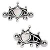 316L Stainless Steel Medieval Design Heart Crown Cartilage Cuff Earrin