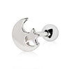 316L Stainless Steel Moon and Star Cartilage Earring