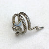 316L Stainless Steel Snake Double Ring Fake Cartilage Ear Cuff