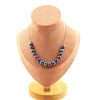 Multicolored hematite 8 mm 15 beads necklace. Stainless steel chain