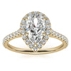 Yellow Gold Pear Shape Moissanite Ring – 00560