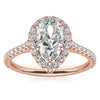 Rose Rold Pear Shape Moissanite Ring – 00560