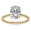 Yellow Gold Moissanite Oval Shape Ring – LR00168