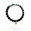 Chrysocolla from USA + Matte black Onyx Bracelet 8 mm Beads.