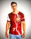 Red Lightning Mens Tee