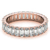 Rose Gold Moissanite Emerald Shape Band – LR00118