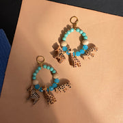 Safari Charm Hoop Earrings