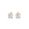 Rose Gold Moissanite Round Shape Earring – WE0094