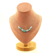 Aquamarine + Amazonite from Brazil 7 beads necklace.