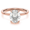 Rose Gold Moissanite Oval Shape Ring – LR00168