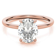 Rose Gold Moissanite Oval Shape Ring – LR00168