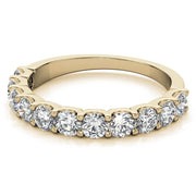 Yellow Gold Moissanite Round Shape Band – LR00115