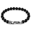 Black Onyx Nachi Silver and Stone Beaded Bracelet