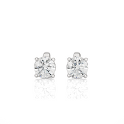 White Gold Moissanite Round Shape Earring – WE0094