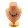 Blue apatite from Brazil + Chrysocolla 11 beads necklace.