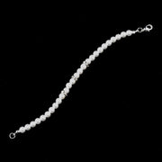 Bridal Wedding Jewelry Crystal Rhinestone Pearl Single Linear Bracelet