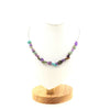 African Turquoise + Amethyst from Brazil 20 beads necklace.