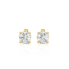 Yellow Gold Moissanite Round Shape Earring – WE0094