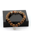 Super Seven (Melody's Stone) from Brazil + wood Bracelet 8 mm Beads.