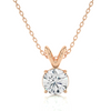 Rose Gold Moissanite Round Shape Pendant  – OF0002