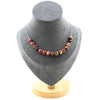 Two-tone Fuschia Tiger's Eye 8 mm 15 beads necklace