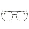 EUREKA | Unisex Round Tinted Lens Aviator Clear Glasses Balled