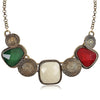 Women Stylish Trendy Multi Stone Necklace Size 15.5X9X3 CM  Color