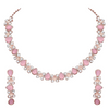 Women Beautifull Crystal Necklace with Earrings Set Size 17X112X3 CM