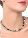 Women Beautifull Dazzling Stones Necklace Size 4X8X9 Cm  Color